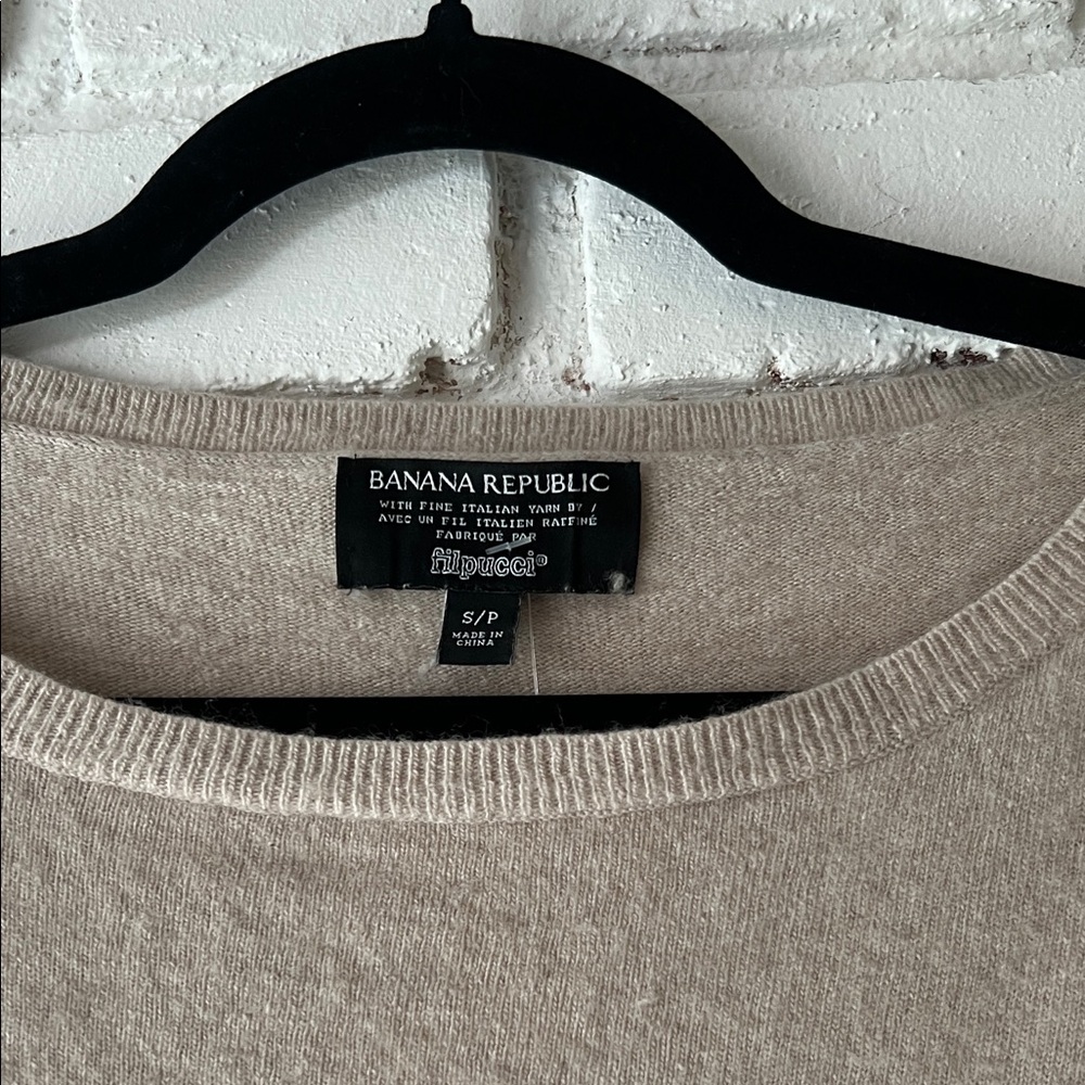 Banana Republic Women's Beige Crew Neck Sweater FILPUCCI - Picture 6 of 9